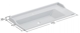 Мебельная раковина СанТа Сириус 100 см белый